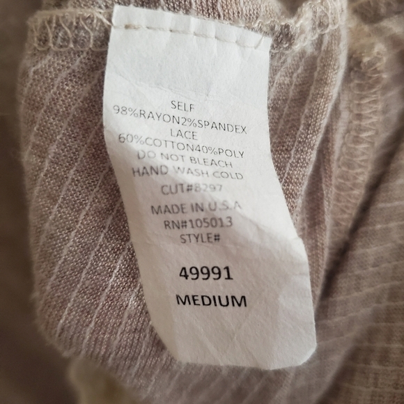 Andree by Unit blouse lace skirted long sleeve pullover Sz Medium - Picture 4 of 4